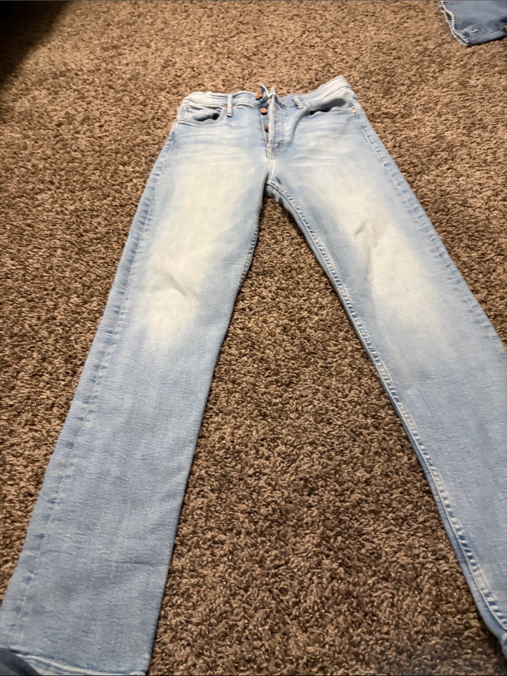 MOTHER Light Blue Straight-Leg Jeans